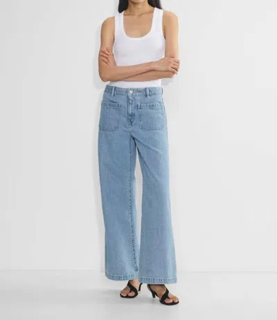 Wilfred Stardom Pocket Wider Jean In Blue In Burgundy