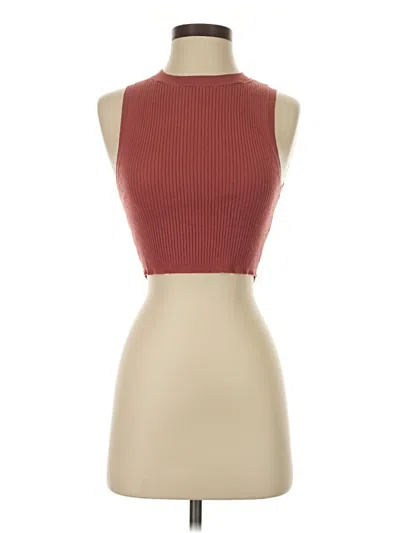 Pre-owned Wilfred Tank Top Burgundy Halter Neckline Tops