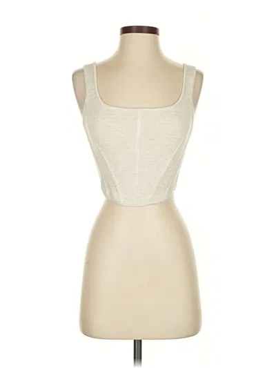 Pre-owned Wilfred Tank Top Ivory Strapless Neckline Tops In White