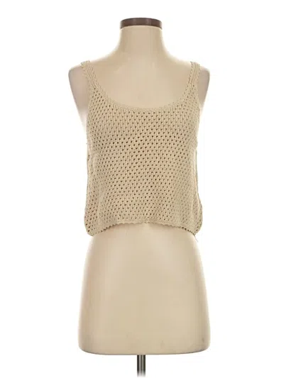 Pre-owned Wilfred Tank Top Tan Strapless Neckline Tops