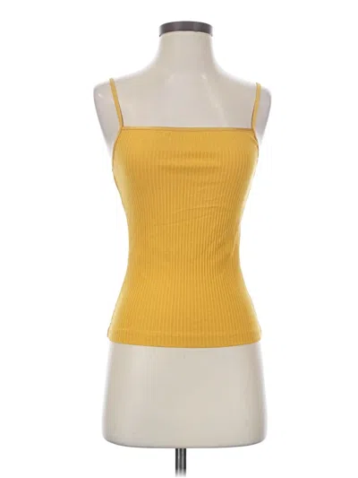 Pre-owned Wilfred Tank Top Yellow Strapless Neckline Tops