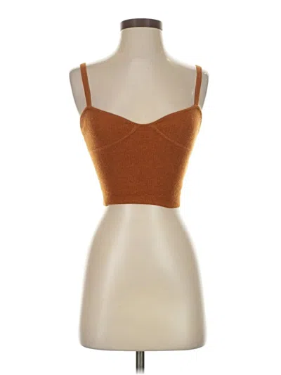 Pre-owned Wilfred Tube Top Brown Strapless Neckline Tops