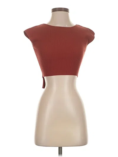 Pre-owned Wilfred Tube Top Brown Strapless Neckline Tops