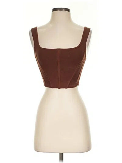 Pre-owned Wilfred Tube Top Brown Strapless Neckline Tops