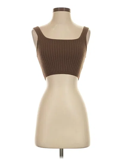 Pre-owned Wilfred Tube Top Brown Strapless Neckline Tops