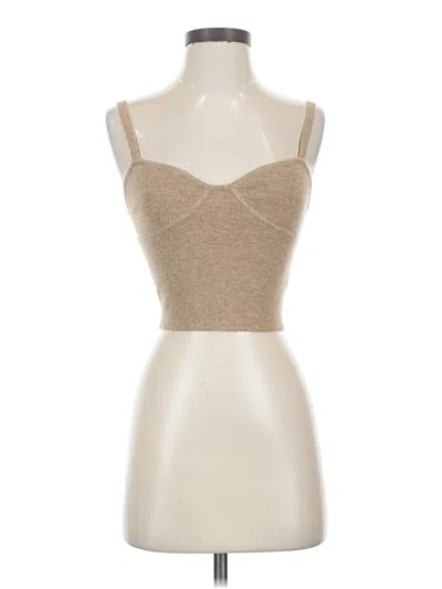 Pre-owned Wilfred Tube Top Tan Strapless Neckline Tops In Brown