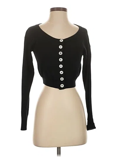 Pre-owned Wilfred Wool Cardigan Sweater In Black
