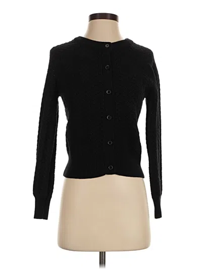 Pre-owned Wilfred Wool Cardigan Sweater In Black