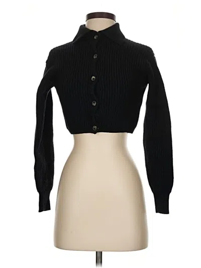 Pre-owned Wilfred Wool Cardigan Sweater In Black