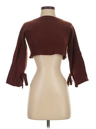 Pre-owned Wilfred Wool Cardigan Sweater In Brown