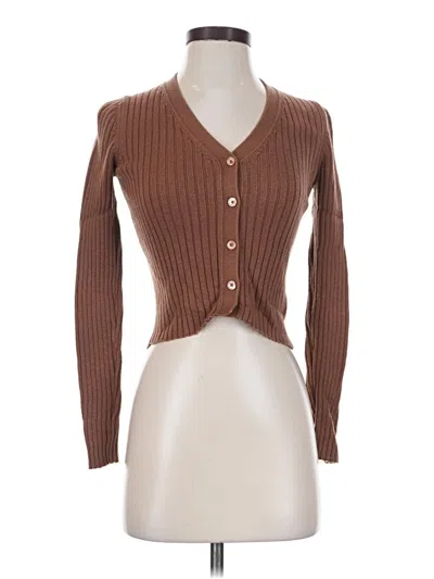 Pre-owned Wilfred Wool Cardigan Sweater In Brown