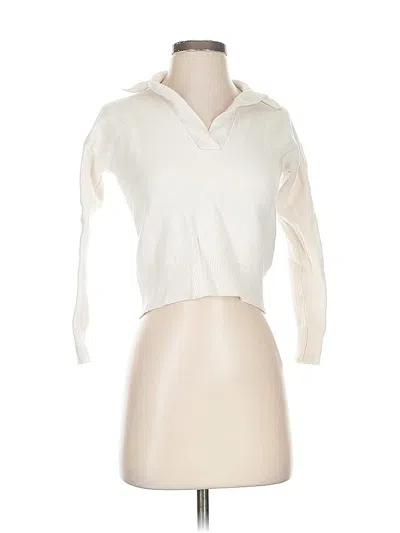 Pre-owned Wilfred Wool Cardigan Sweater In Ivory