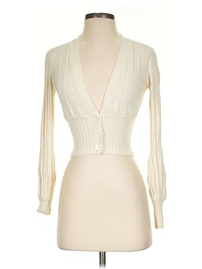 Pre-owned Wilfred Wool Cardigan Sweater In Ivory