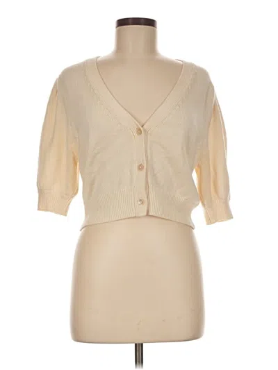 Pre-owned Wilfred Wool Cardigan Sweater In Ivory
