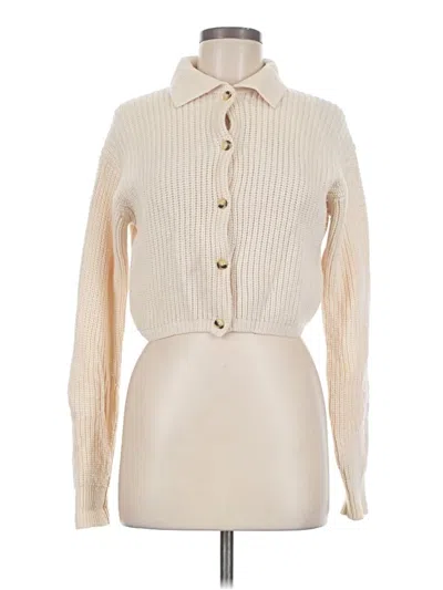 Pre-owned Wilfred Wool Cardigan Sweater In Ivory