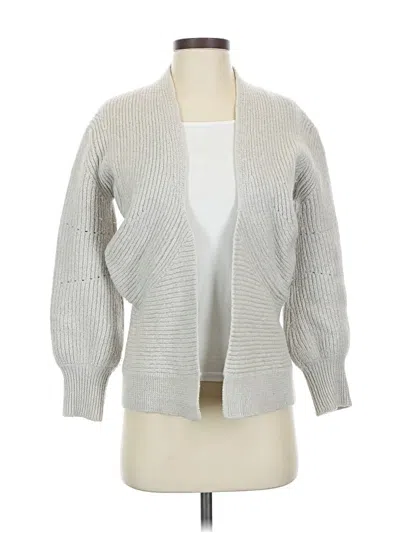 Pre-owned Wilfred Wool Cardigan Sweater In Silver