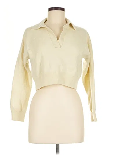 Pre-owned Wilfred Wool Cardigan Sweater In Yellow