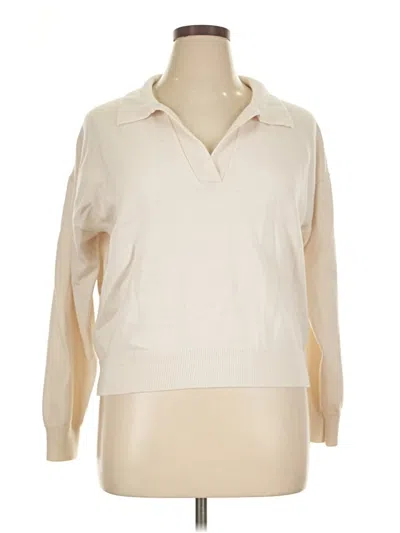 Pre-owned Wilfred Wool Pullover Sweater In Ivory