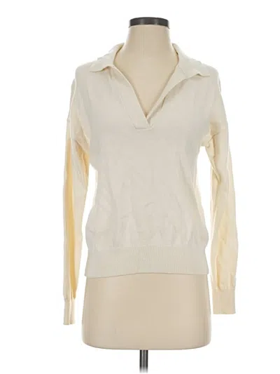 Pre-owned Wilfred Wool Pullover Sweater In Ivory