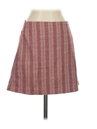 Pre-owned Wilfred Wool Skirt In Burgundy