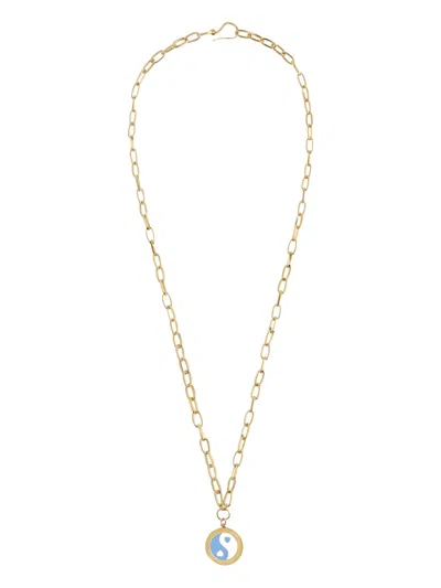 Wilhelmina Garcia Yin Yang Pendant Necklace In Gold