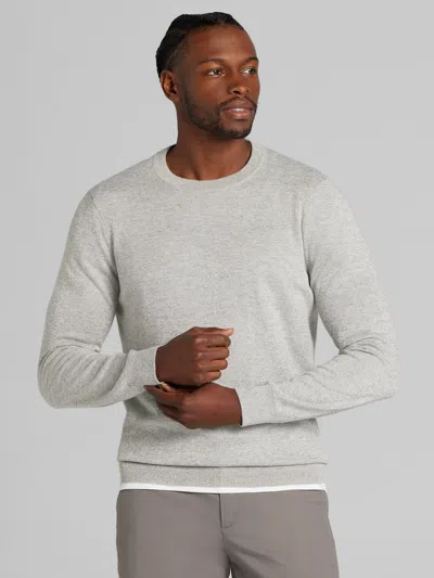 Wilke-rodriguez Big & Tall Men's Marled Jersey Crewneck Sweater In Gray