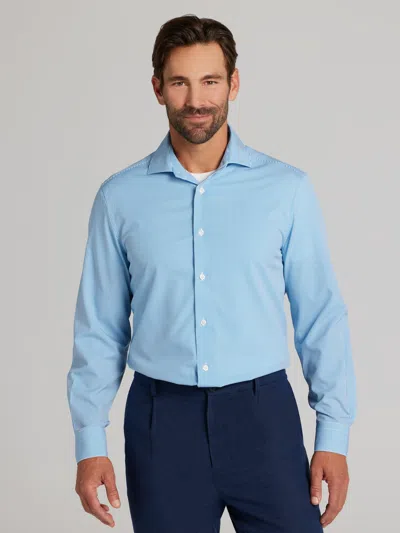 Wilke-rodriguez Big & Tall Men's Modern Fit Bengal Stripe Dress Shirt In Blue