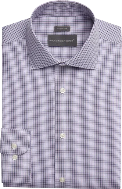 Wilke-rodriguez Big & Tall Men's Modern Fit Gingham Dress Shirt