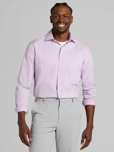 Wilke-rodriguez Big & Tall Men's Modern Fit Gingham Dress Shirt In Purple