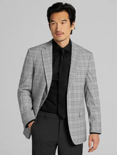 Wilke-rodriguez Big & Tall Men's Modern Fit Plaid Sport Coat In Gray