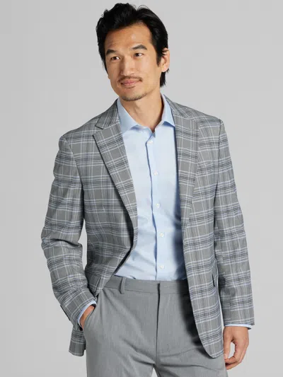 Wilke-rodriguez Big & Tall Men's Modern Fit Plaid Sport Coat In Gray