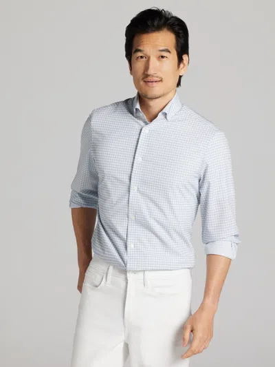 Wilke-rodriguez Big & Tall Men's Modern Fit Small Check Dress Shirt In Gray