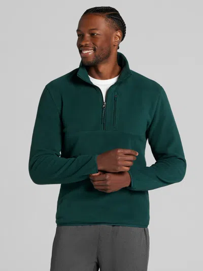 Wilke-rodriguez Big & Tall Men's Quarter Zip Fleece Pullover In Green