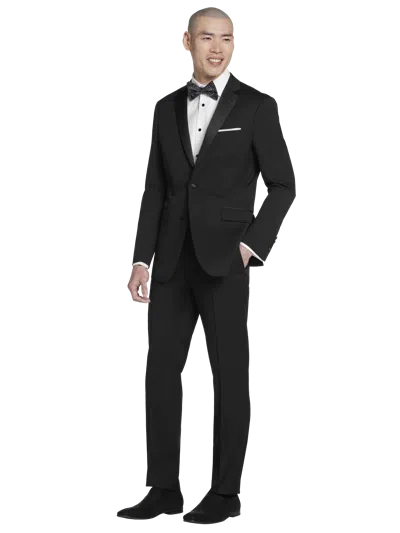 Wilke-rodriguez Slim Fit Notch Lapel Tuxedo In Black