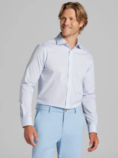 Wilke-rodriguez Big & Tall Men's Slim Fit Plaid Dress Shirt In White