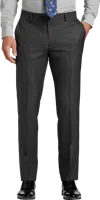 Wilke-rodriguez Big & Tall Men's Slim Fit Suit Pants Charcoal In Gray