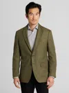 Wilke-rodriguez Modern Fit Faux Suede Sport Coat Olive - Size: 44 Short In Green