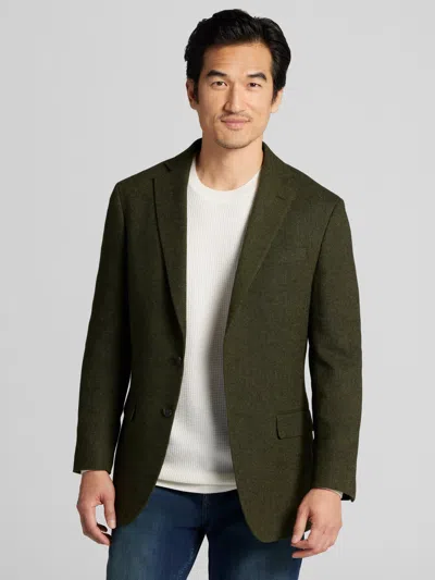 Wilke-rodriguez Modern Fit Herringbone Jacket In Green