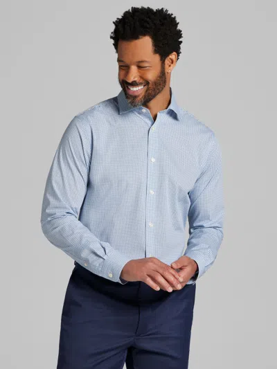 Wilke-rodriguez Modern Fit Mini Grid Dress Shirt In Blue