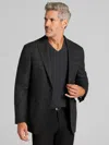 Wilke-rodriguez Modern Fit Plaid Sport Coat Charcoal Plaid - Size: 46 Regular In Black