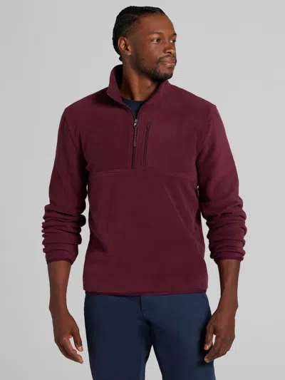 Wilke-rodriguez Quarter Zip Fleece Pullover In Burgundy