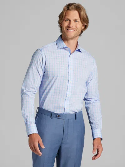 Wilke-rodriguez Slim Fit Tattersall Plaid Dress Shirt In Blue