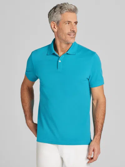 Wilke-rodriguez Big & Tall Men's Modern Fit Pique Knit Polo In Blue