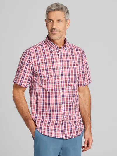 Wilke-rodriguez Modern Fit Plaid Short Sleeve Button Up Shirt In Multi