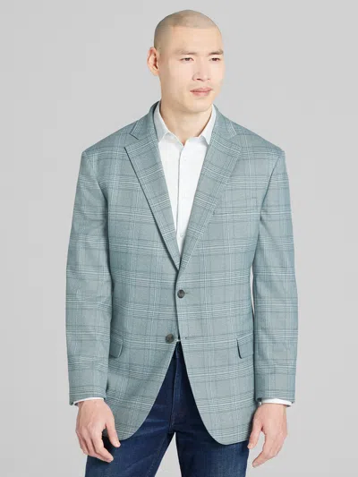 Wilke-rodriguez Big & Tall Men's Modern Fit Plaid Sport Coat In Green