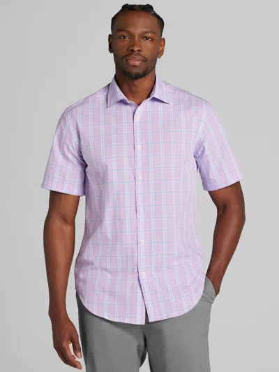 Wilke-rodriguez Modern Fit Plaid Woven Button Up Shirt In Purple