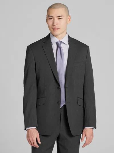 Wilke-rodriguez Big & Tall Men's Modern Fit Tic Pattern Suit In Black