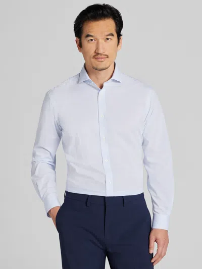 Wilke-rodriguez Slim Fit Mini Check Dress Shirt In Blue
