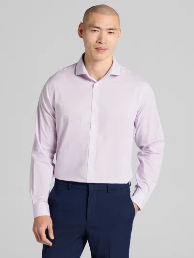 Wilke-rodriguez Slim Fit Mini Check Dress Shirt In Purple