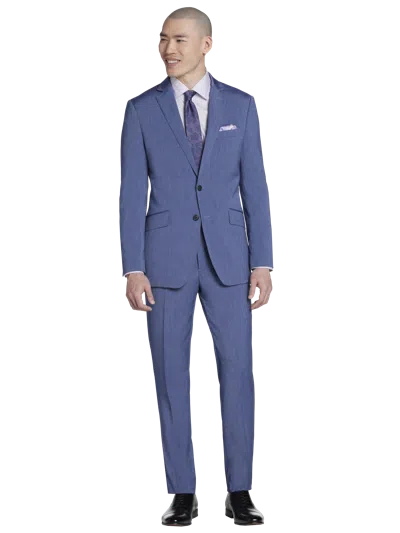 Wilke-rodriguez Big & Tall Men's Slim Fit Suit Jacket Denim In Blue